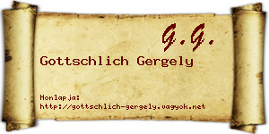 Gottschlich Gergely névjegykártya